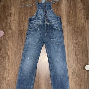 Pilcro and the Letterpress Women's Blue Denim Overalls by Anthropologie